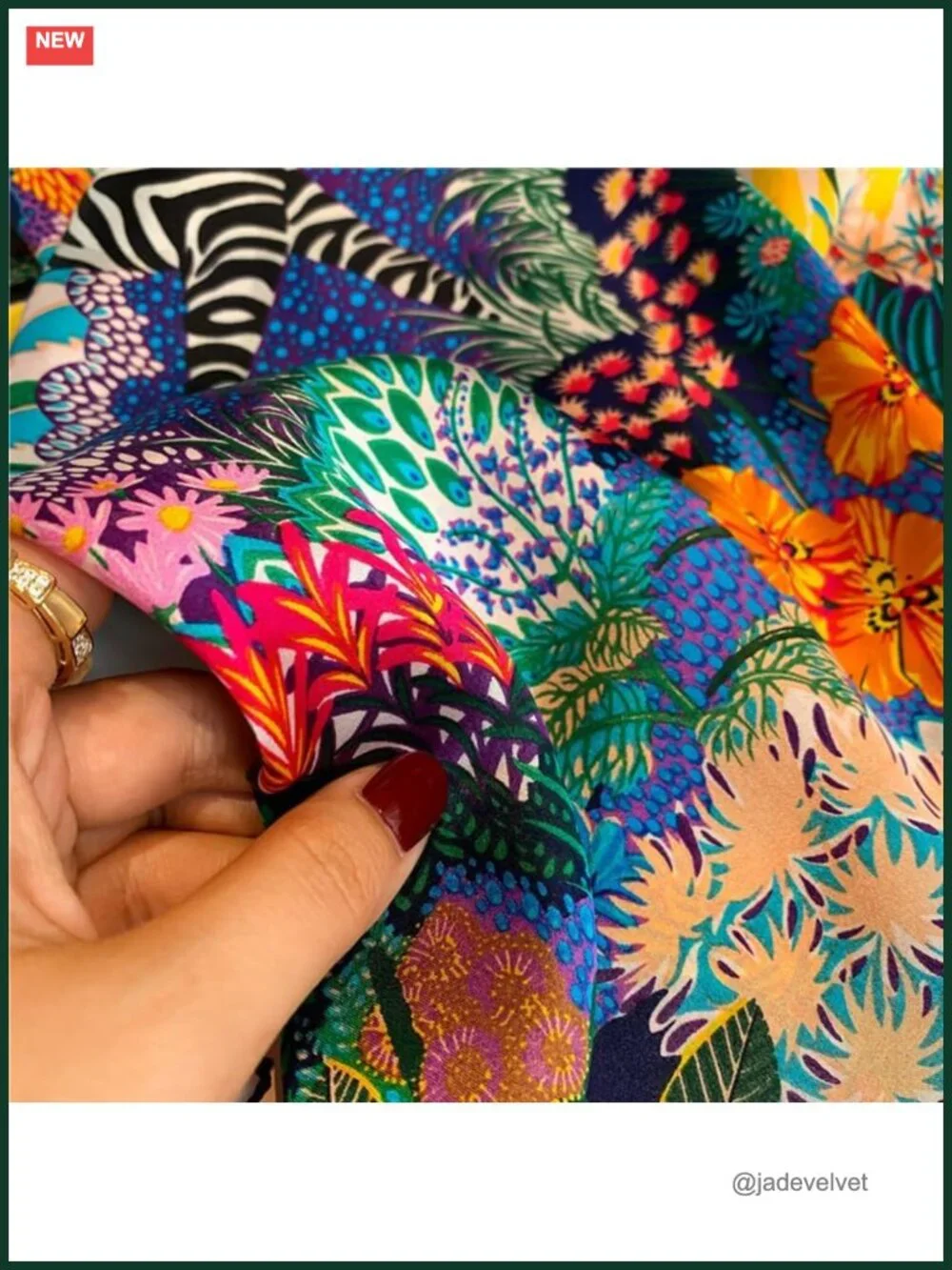 100% Mulberry Silk Neck Scarf 21x21 Lightweight Digital Print Neckerchief